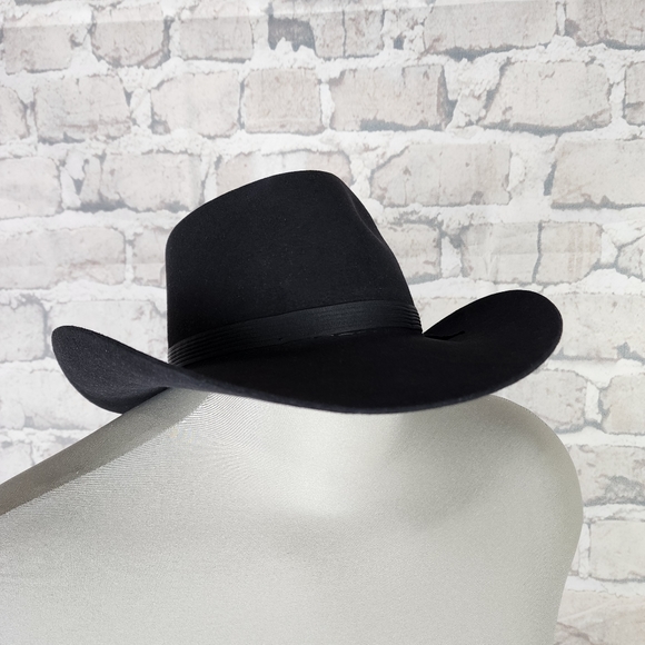 Akbura Snowy River Cowboy Hat Pure Fur Felt Size 56 Black Australia - Picture 5 of 10